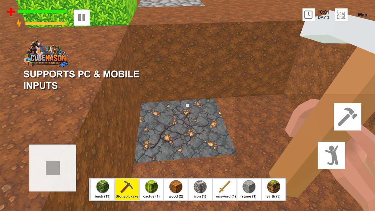 CubeMason: Cube based Terrain Building, Breaking & Crafting System