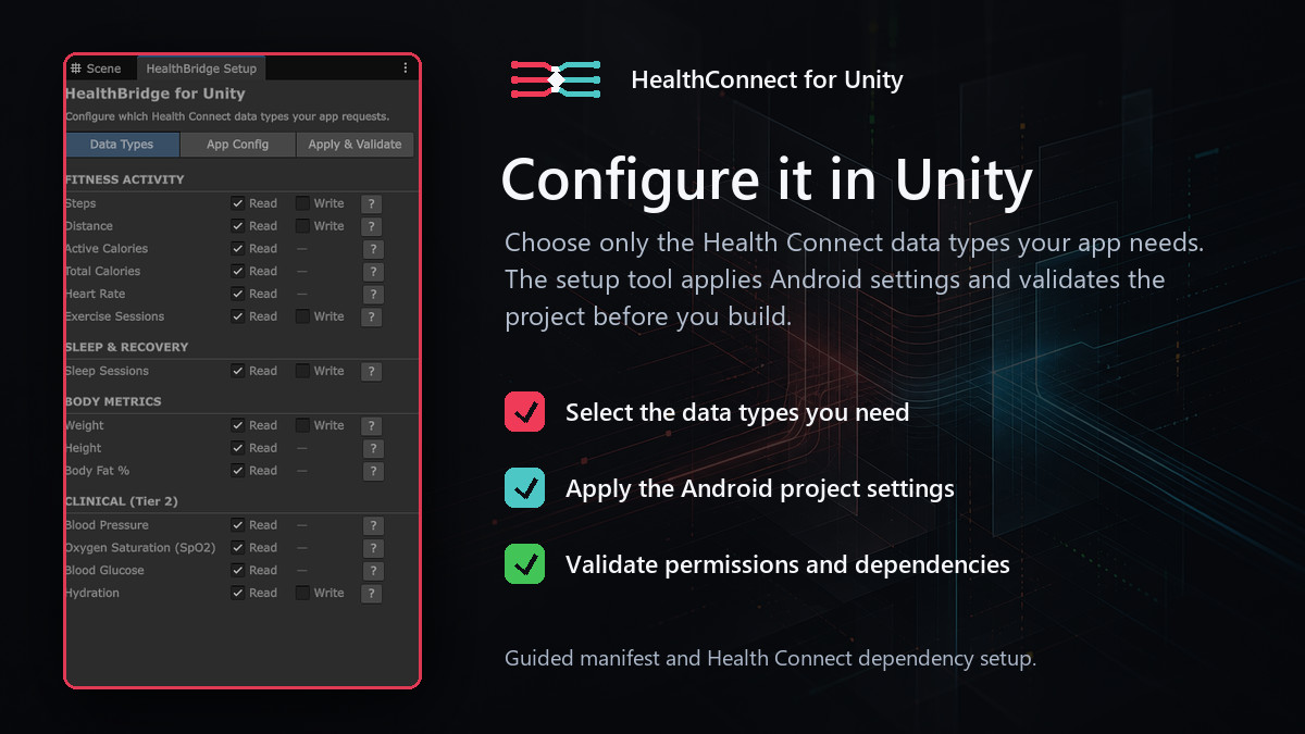 HealthConnect for Unity