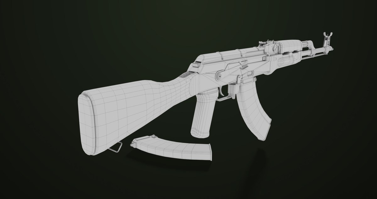 Light Machine Gun 10 Wood URP HDRP Texture