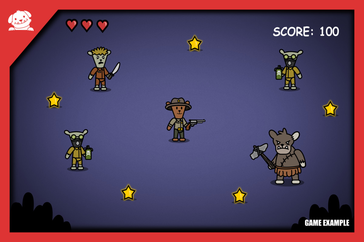 2D Cartoon Zombie Characters Pack