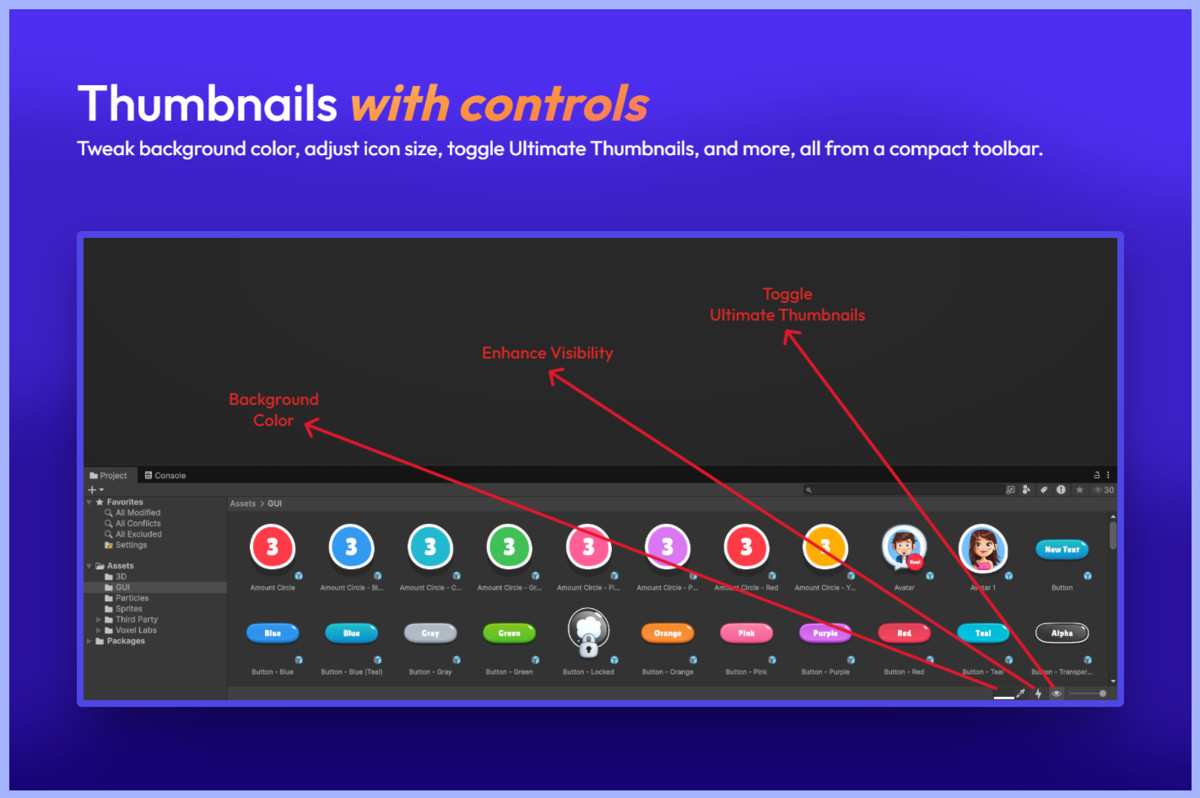Ultimate Thumbnails: Preview Icons for UI, Particles, Models & Sprites