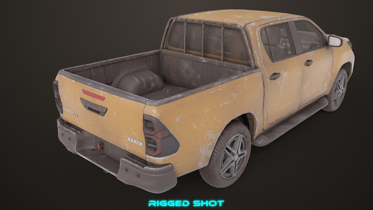 Pickup Truck 04 Brown Dusty URP HDRP Textures