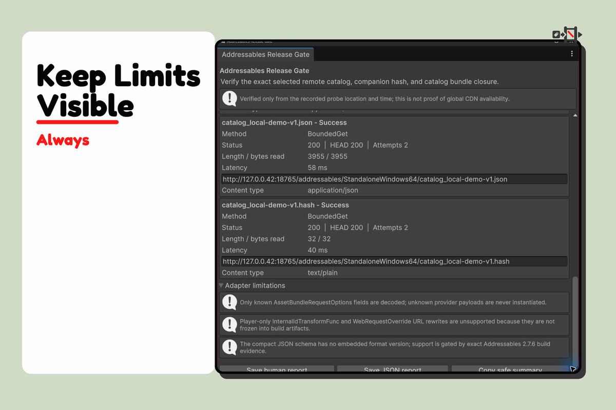 Addressables Release Gate