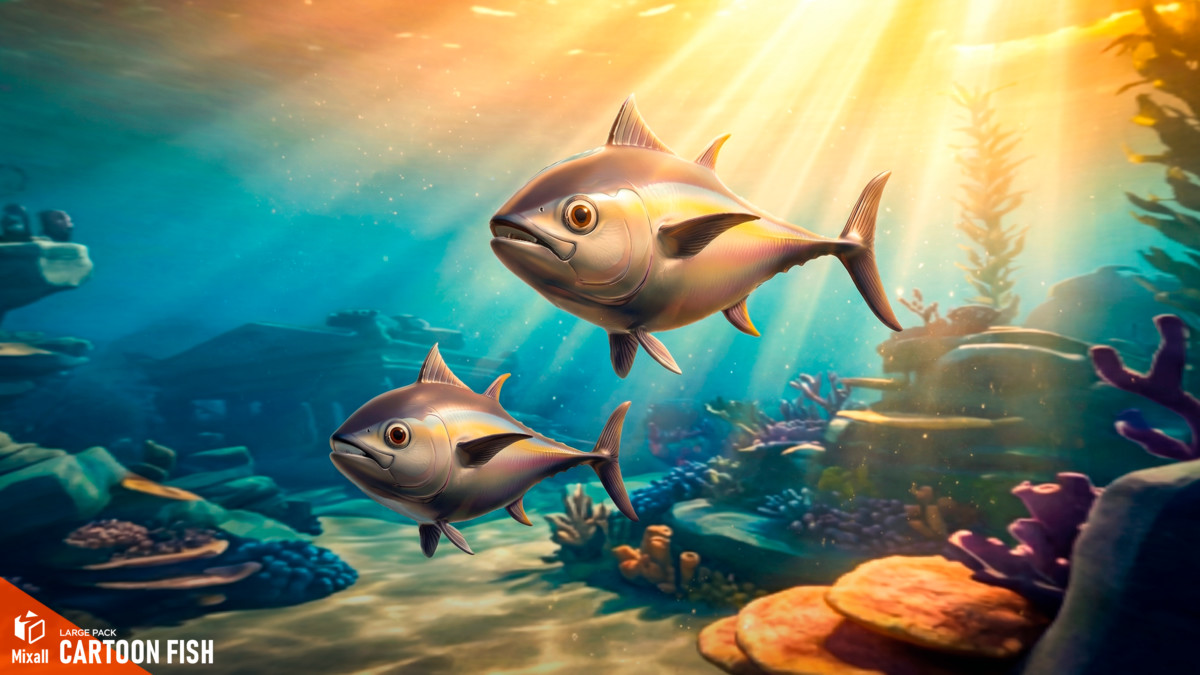 Cartoon fish - large pack