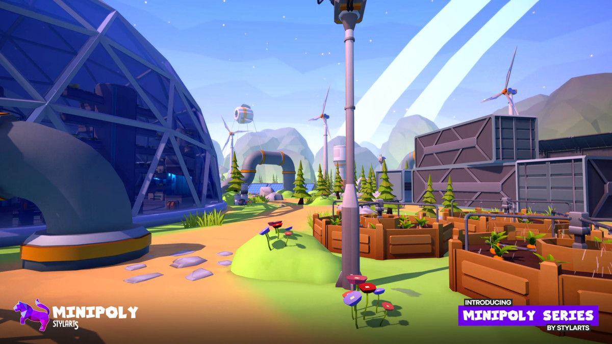 Minipoly Series - Eco-Future Farm Village ( Stylized Lowpoly Environment )