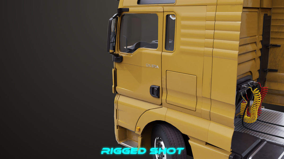 Heavy Truck 04 Chassis Yellow