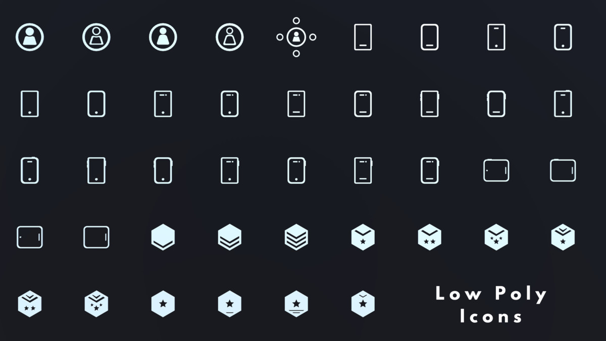Low Poly 3D Icons - Pack