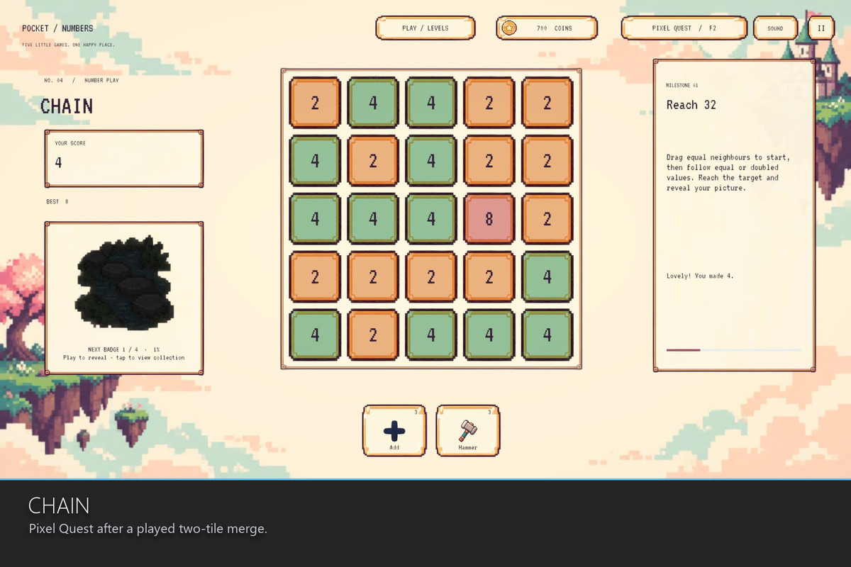 Pocket Numbers - 5 Number Puzzle Games & 20 Themes