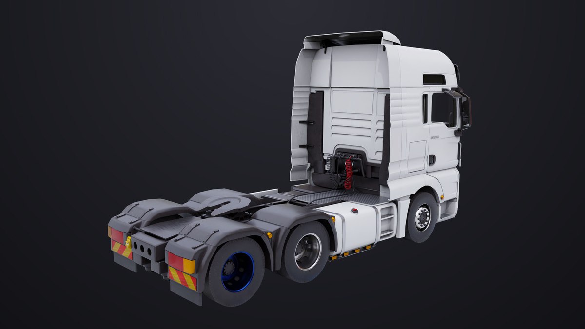 Heavy Truck 04 Chassis White URP HDRP Textures