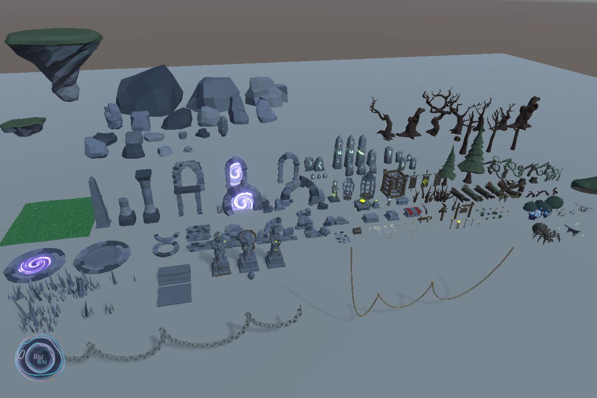 Low Poly Dark Fantasy Forest, Chapel & Ruins – RPG Environment Kit