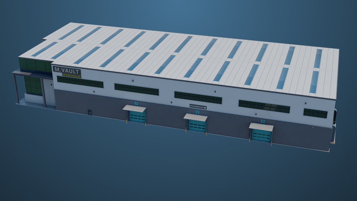 Logistic Cargo Warehouse Interior and Exterior URP HDRP Textures