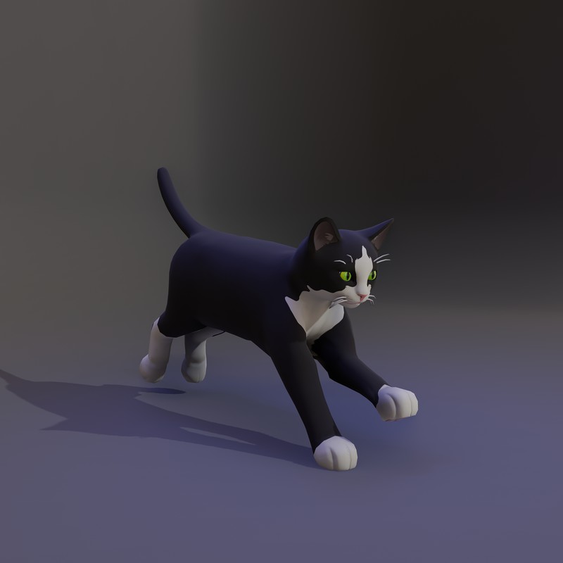 Low Poly Stylized Kittens