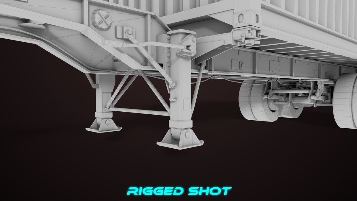Container Carrier Trailer 03 URP HDRP Textures