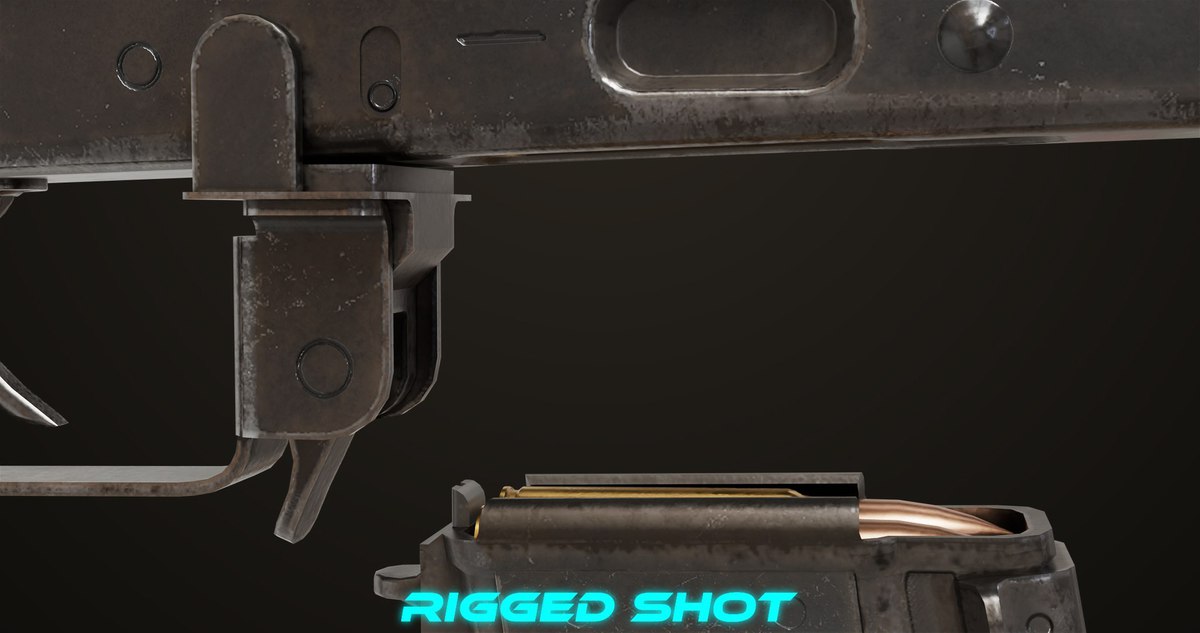 AKMS Light Machine Gun 10 Wood URP HDRP Texture