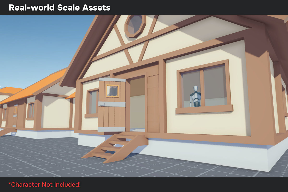Low Poly Modular Medieval Buildings Pack
