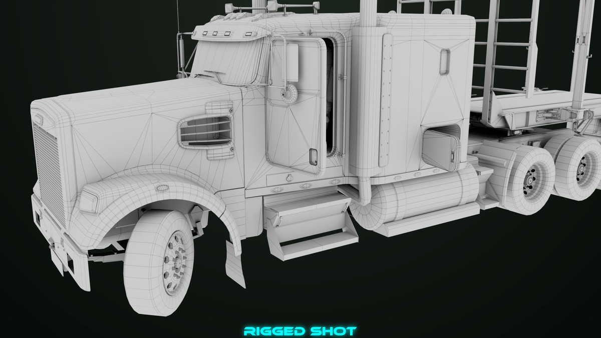 Truck 07 Log Trailer with All Loads Collection