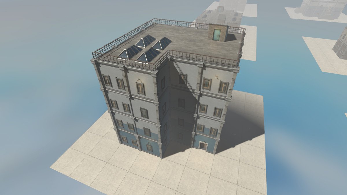 Realistic Modern Modular Building 1 Asset Package
