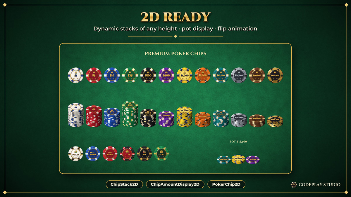 Poker Chips Kit – 2D, UI & 3D Casino Chips and Tokens