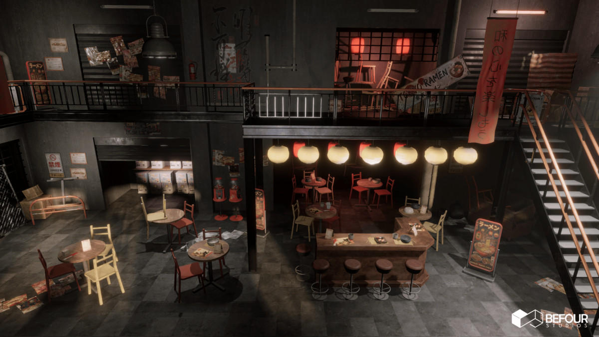 Japanese Old Shopping Mall Environment (Modular, Asian, Abandoned)