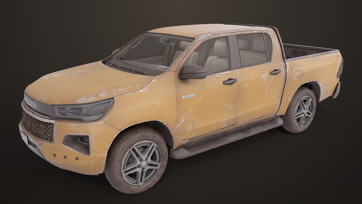 Pickup Truck 04 Brown Dusty URP HDRP Textures