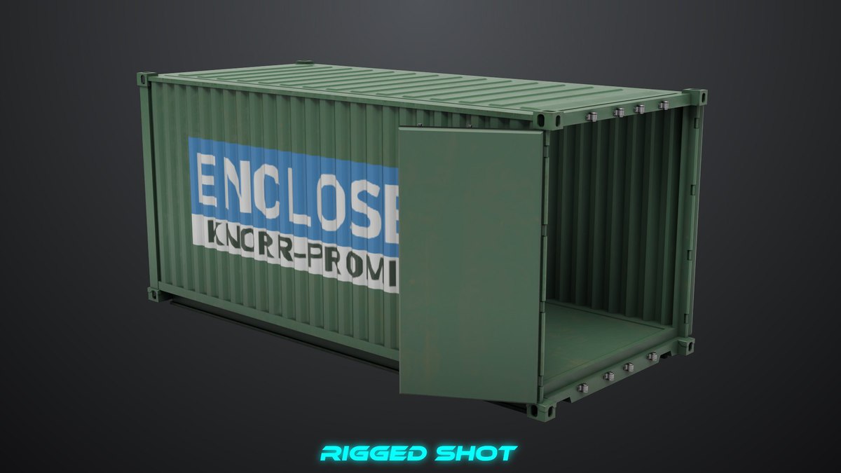 5 Cargo Container 20ft Single Mat URP HDRP Textures