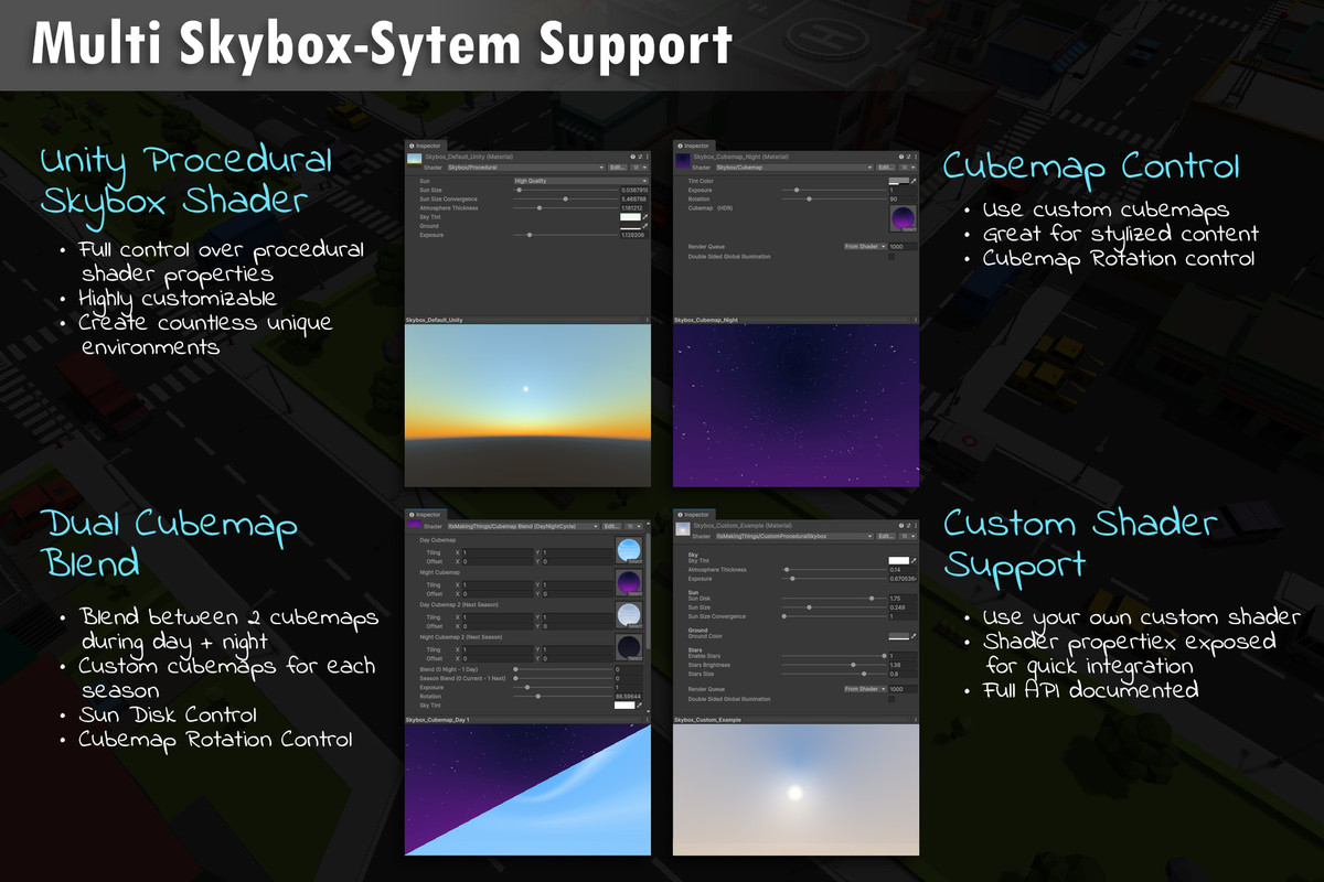 Advanced, Lightweight Day–Night & Seasonal Sky System