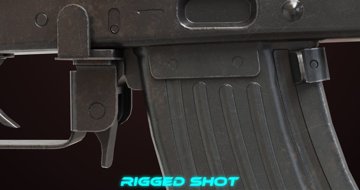 AKMS Light Machine Gun 10 Metal URP HDRP Textures