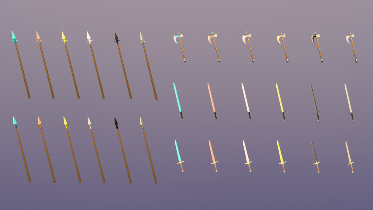 Low Poly 3D Medieval Town Assets
