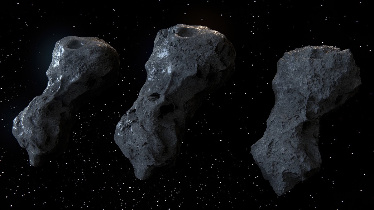 Detailed Asteroids Set: 3 high-poly Assets