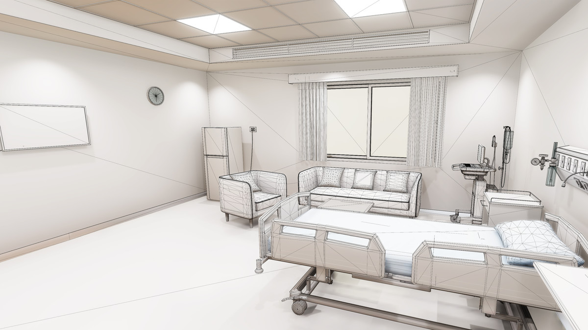Hospital Room Interior – Medical Environment