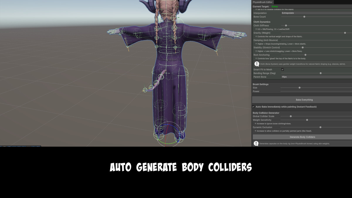 PhysioBrush: Procedural Bone Physics & Jiggle Generator