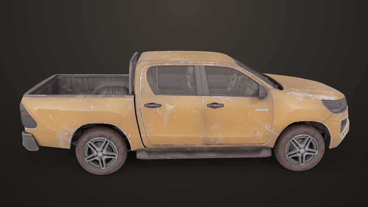 Pickup Truck 04 Brown Dusty URP HDRP Textures