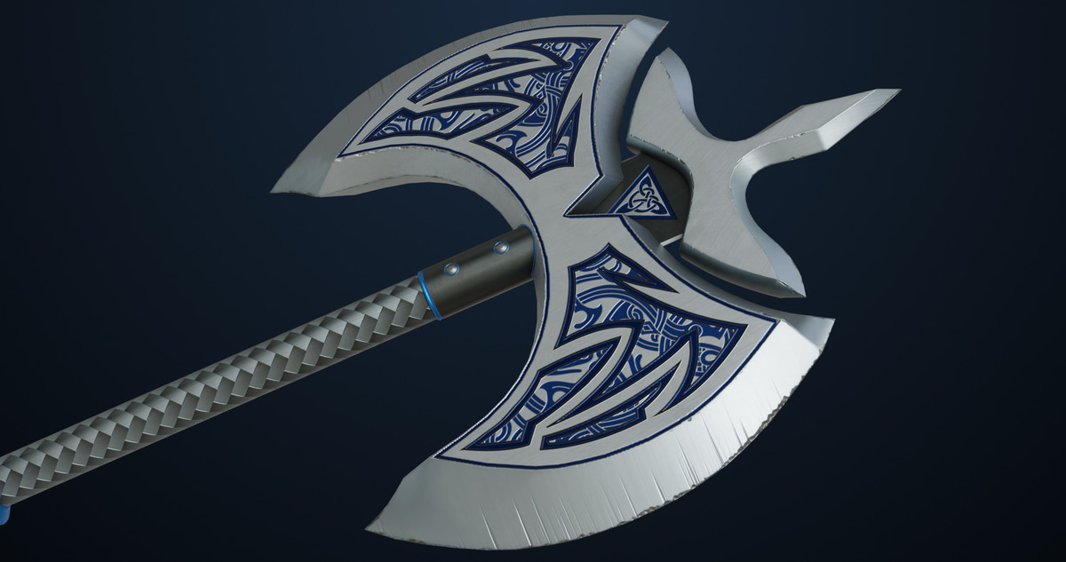 Battle Axe 04 URP HDRP Textures