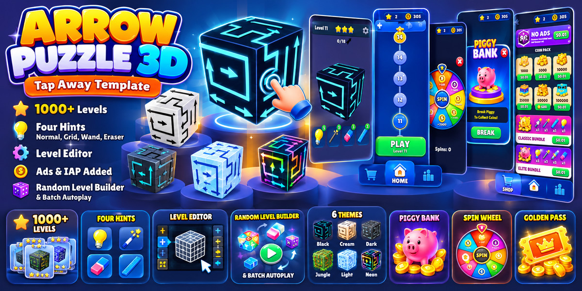 Arrow Puzzle 3D — Tap Away Template