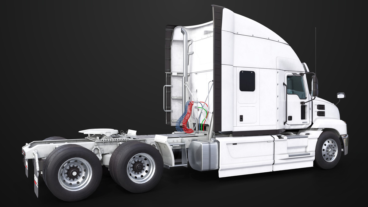 Heavy Truck Chassis 05 White Interior URP HDRP Textures