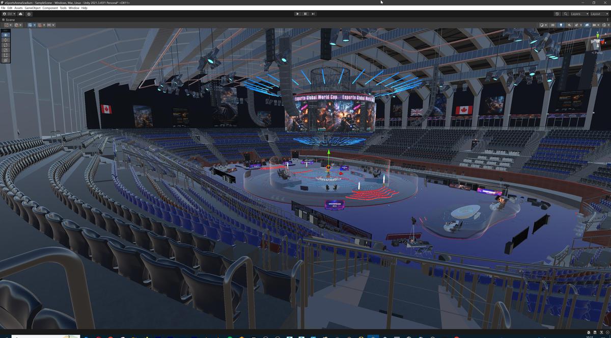 Futuristic Esports Arena Stadium – Tournament Stage 3d Environment Level