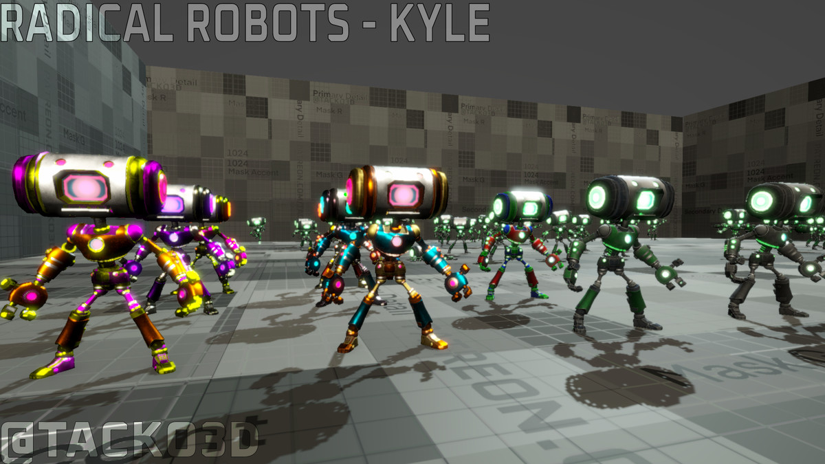 Customizable Robot Character - Kyle the Radical Robot