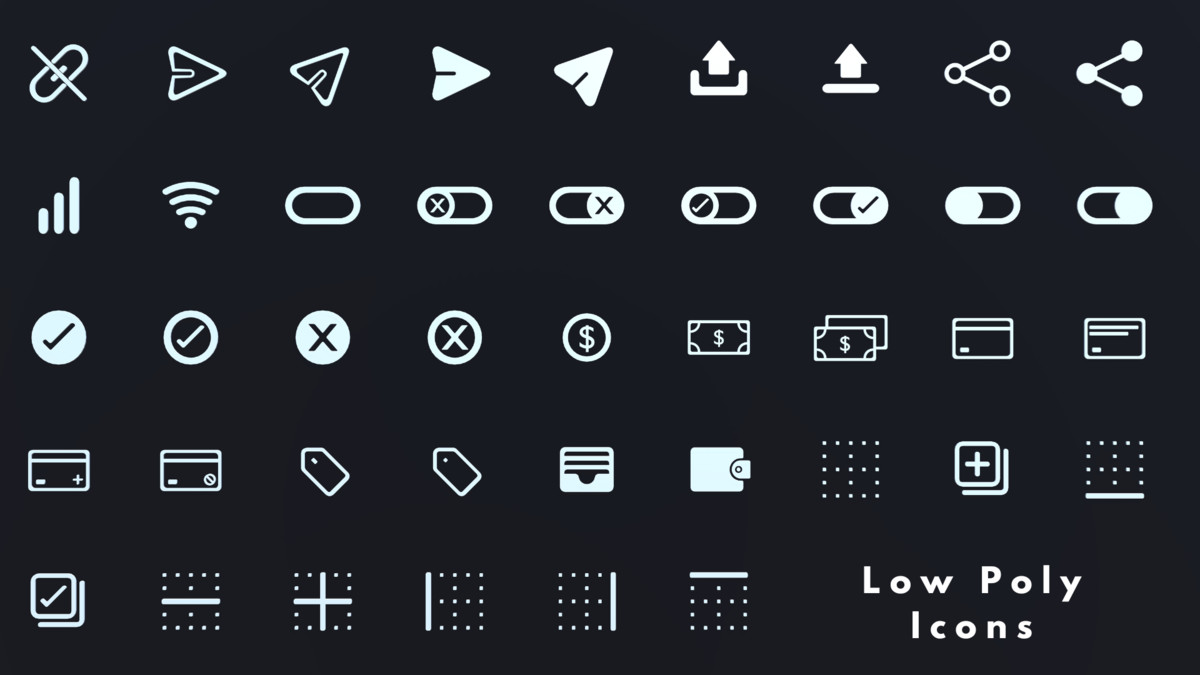 Low Poly 3D Icons - Pack