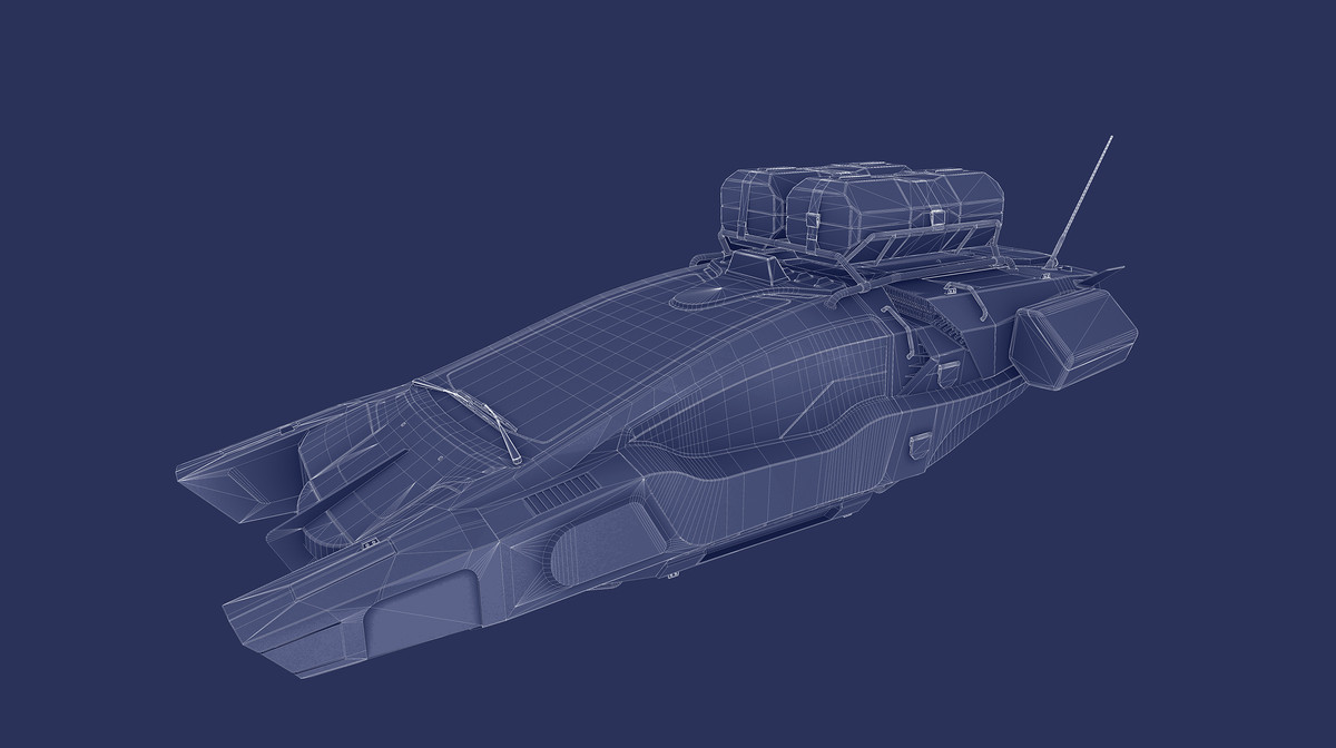 AVIO-8 Cyberpunk Hover Taxi