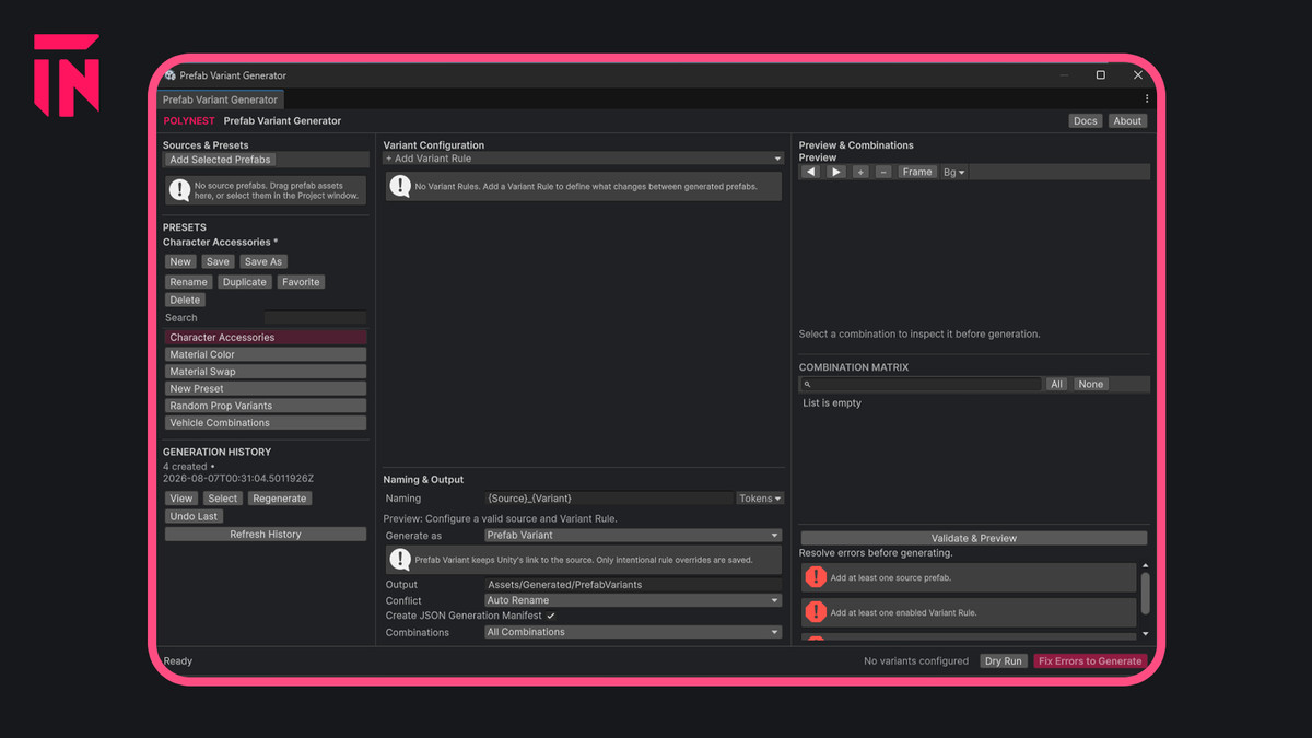 Prefab Variant Generator