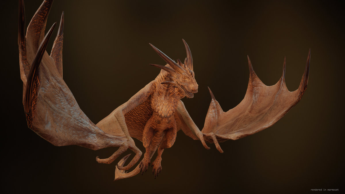 Fire breathing Wyvern