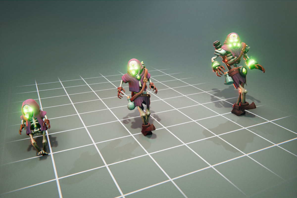 Poison Skeleton - 3 Characters + Animations