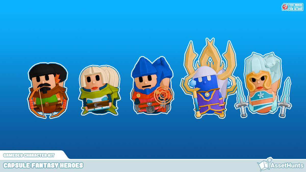 GameDev Character Kit - Capsule Fantasy Heroes