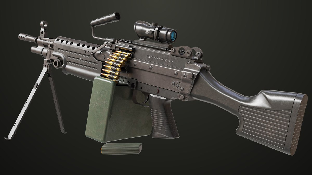 Machine Gun 12 URP HDRP Textures