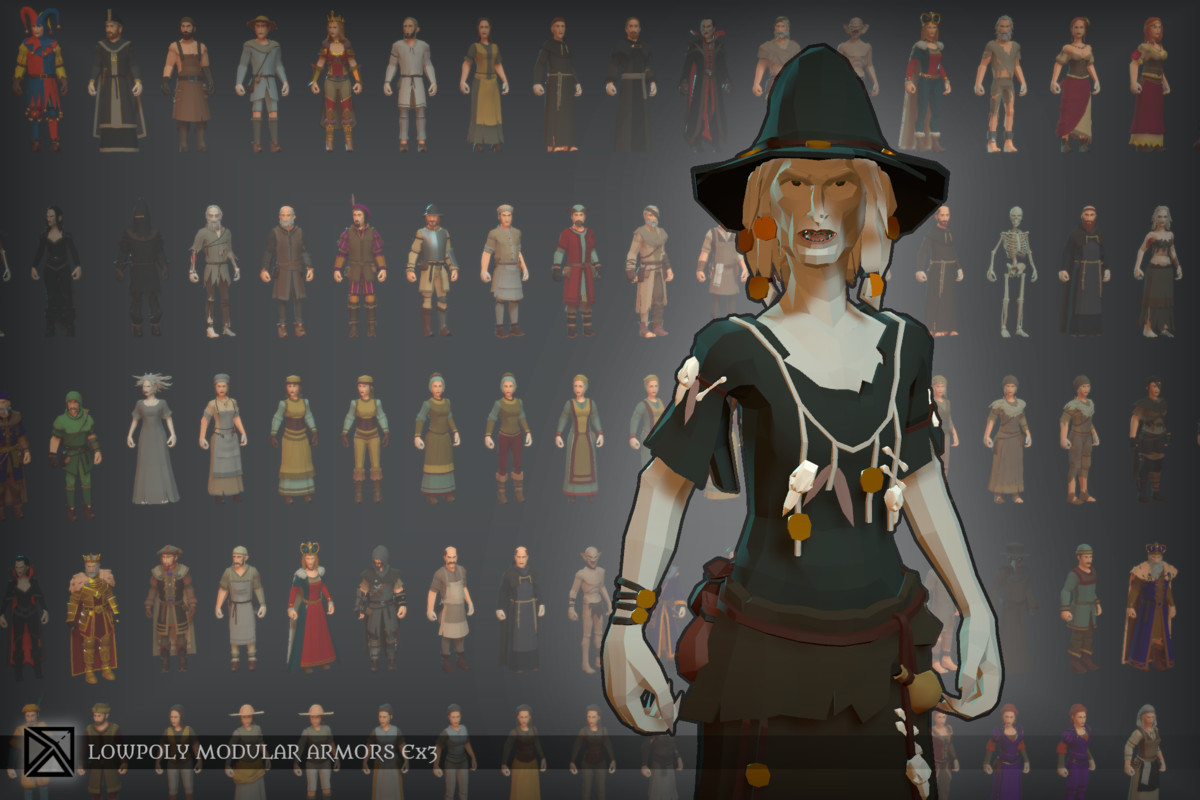Low Poly Modular Armors Expansion Pack 03 - LOWPOLY MEDIEVAL FANTASY SERIES
