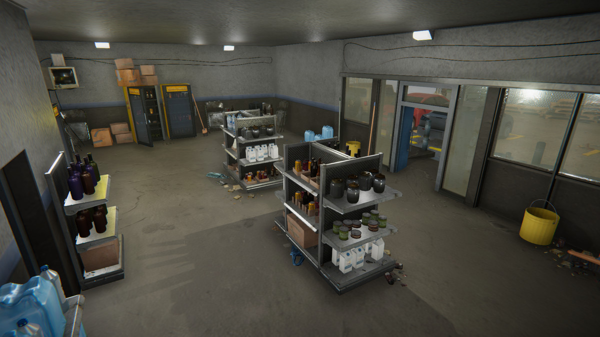 Realistic Modern Roadside Convenience Store Asset Package