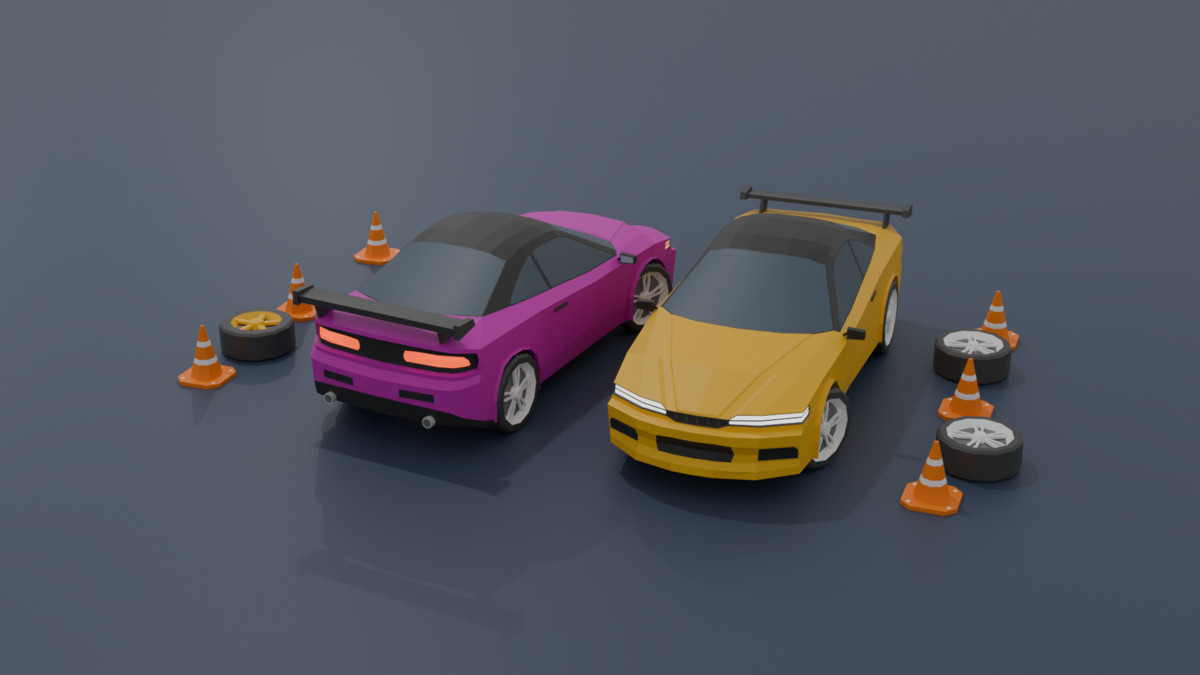 Mobile Optimize-Low Poly Vehicles