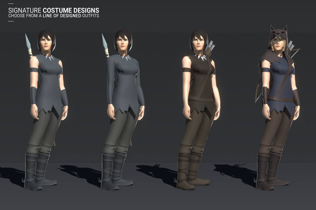 Polyquest Heroes: Warrior I Huntress