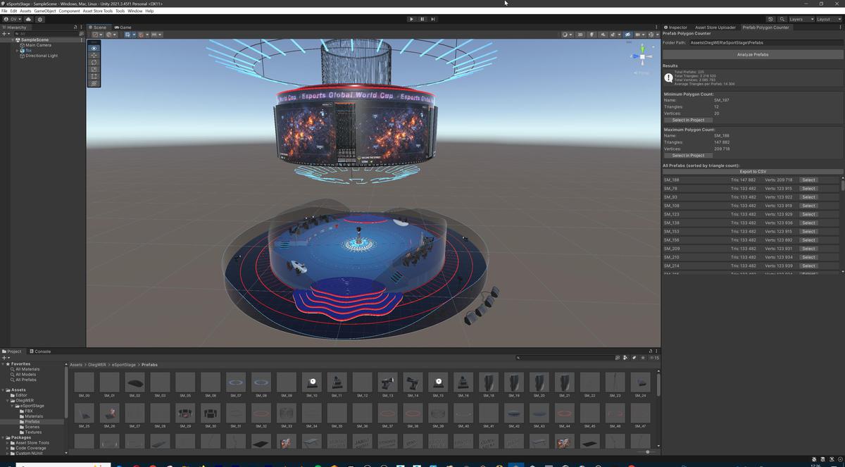 Esports Stage Environment - Futuristic 3d Arena Interior (Gaming Tournament Cup)
