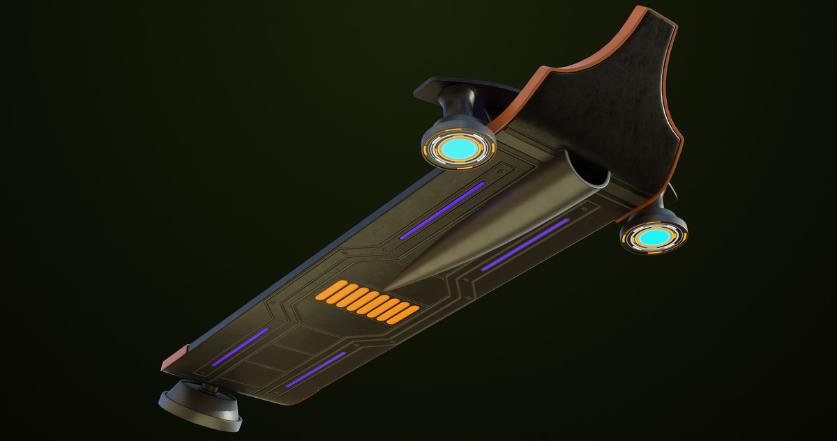 Sci Fi Hoverboard 08 URP HDRP Textures